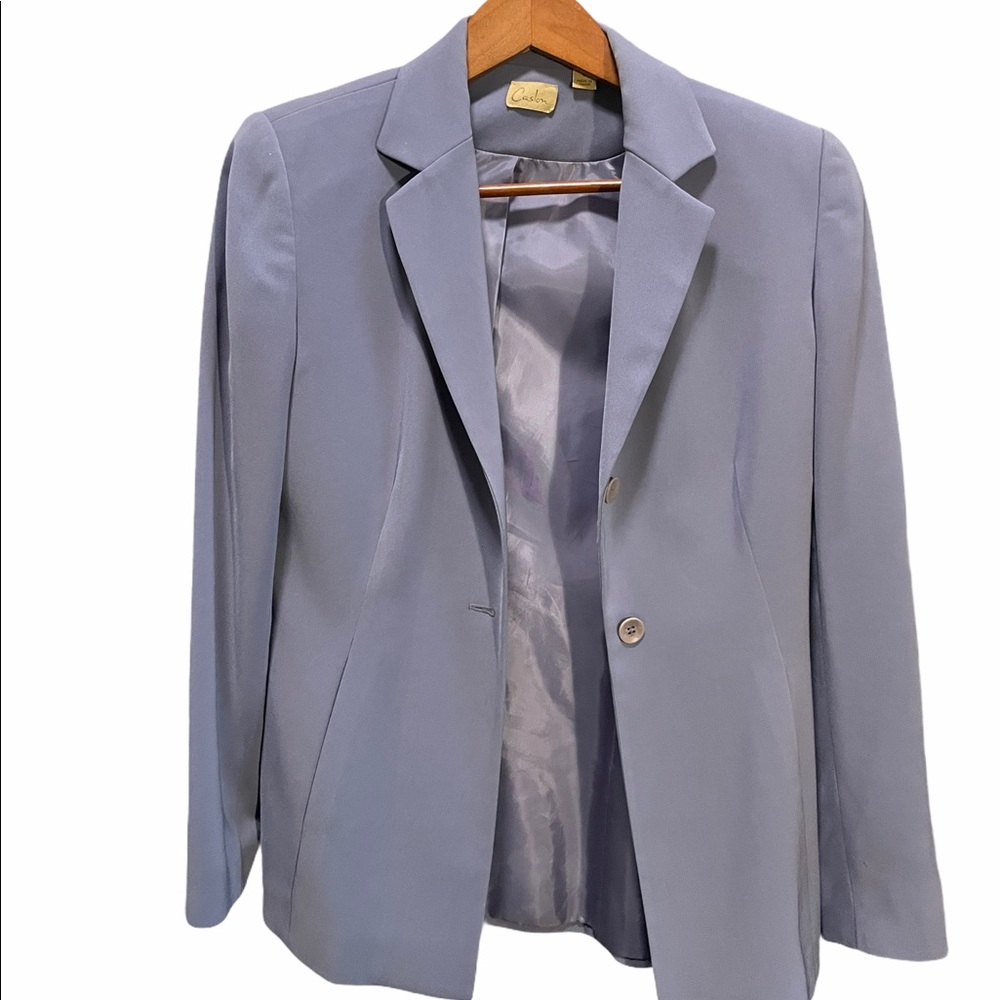 Slate Blue Women’s Suit Jacket & Pant Set